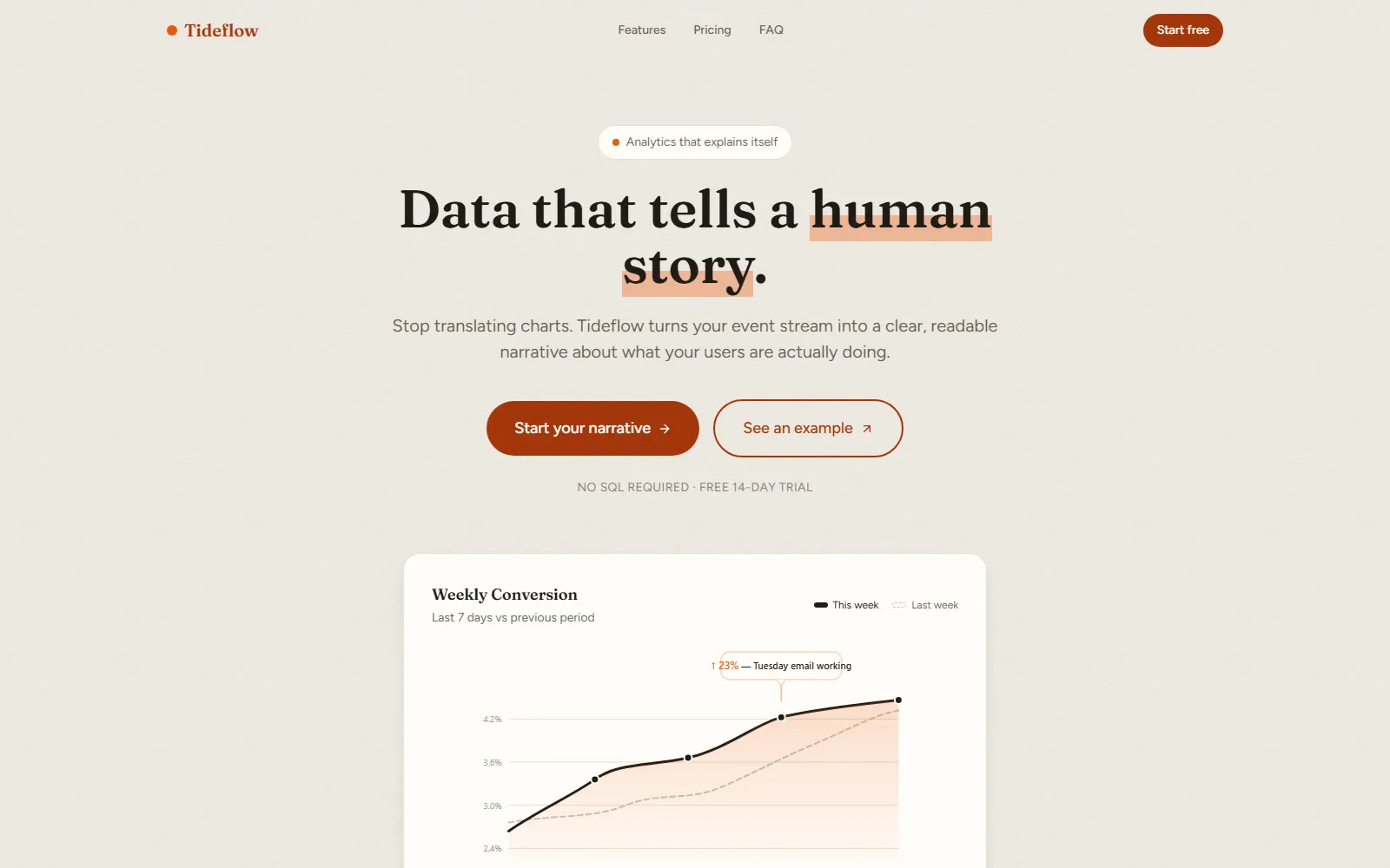 Tideflow — demo product interface